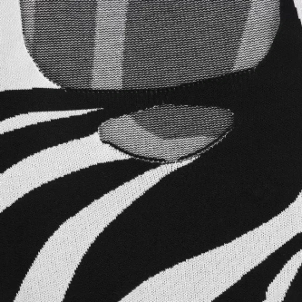 Black Mica Spring Cotton Knit Pekaboo Black + White Romper, Jaded Playsuit - Picture 12 of 12